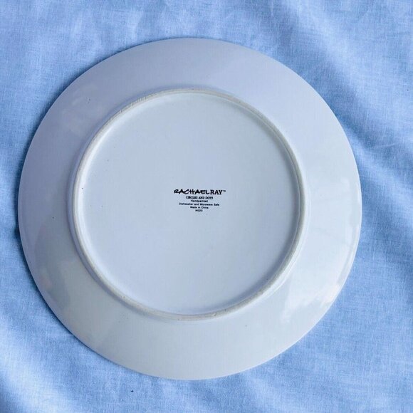 Rachael Ray Circles And Dots 8 In Yellow Dessert / Salad Plate - Picture 2 of 2